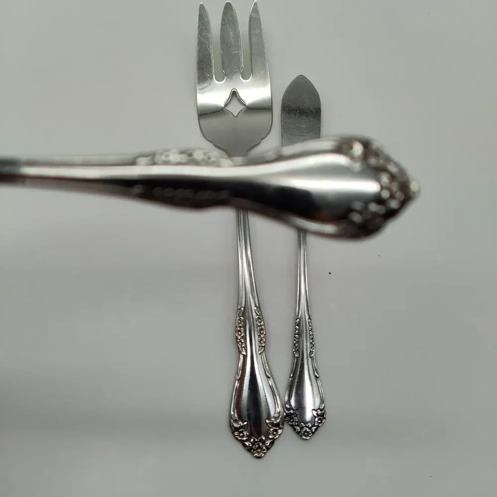 3X Serving Oneida Wm Rogers Mansfield Amadeus Fork Spreader Spoon Stainless